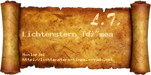 Lichtenstern Tímea névjegykártya