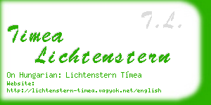 timea lichtenstern business card