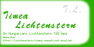 timea lichtenstern business card